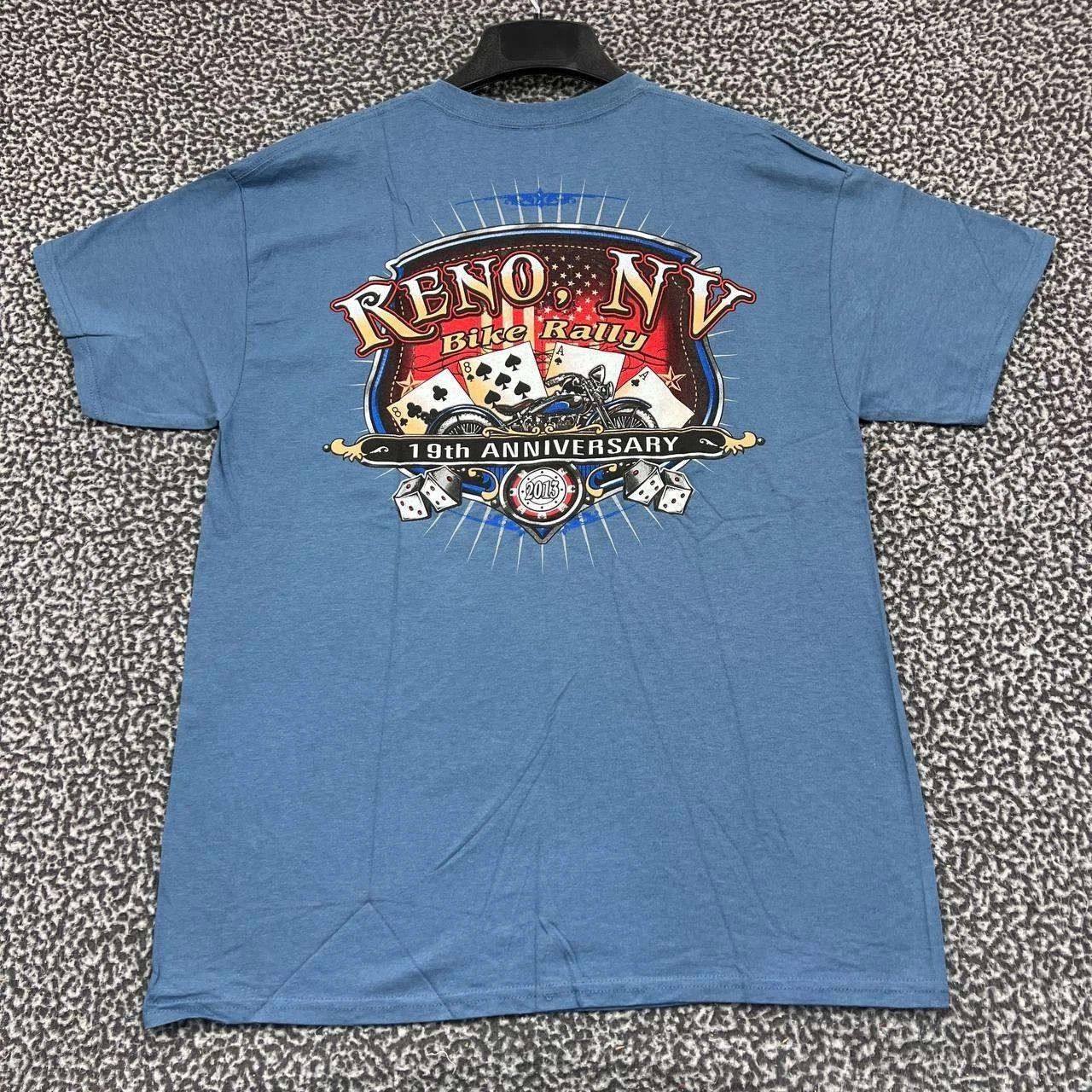 Gildan Vintage Reno Bike Rally Shirt Men L Short Sleeve Deadstock Size US L / EU 52-54 / 3 - 1 Thumbnail