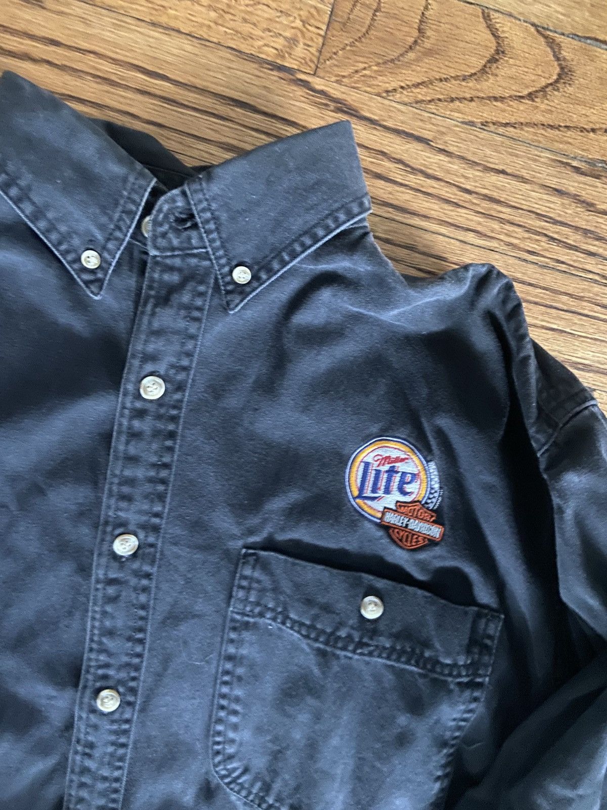 Harley Davidson × Vintage Vintage Harley Davidson miller lite button up shirt Size US L / EU 52-54 / 3 - 3 Thumbnail