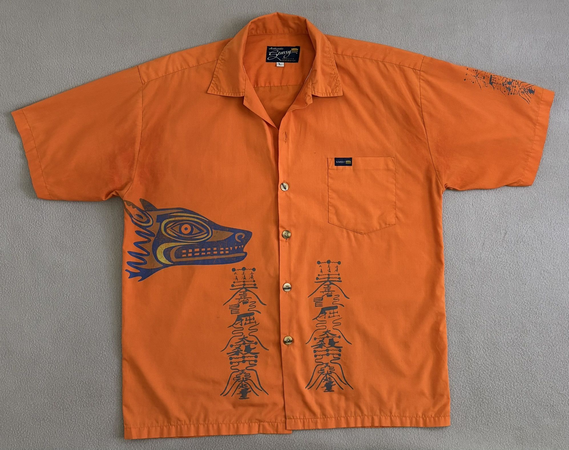 Stussy Stussy 90s shirt orange large Size US L / EU 52-54 / 3 - 5 Thumbnail
