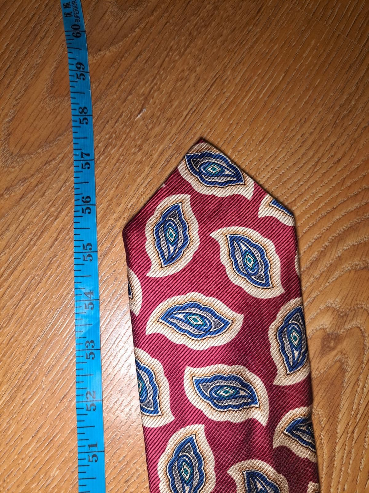 Robert Talbott Robert Talbott Silk Tie Red Multicolor Floral Handmade Wide Size ONE SIZE - 7 Thumbnail