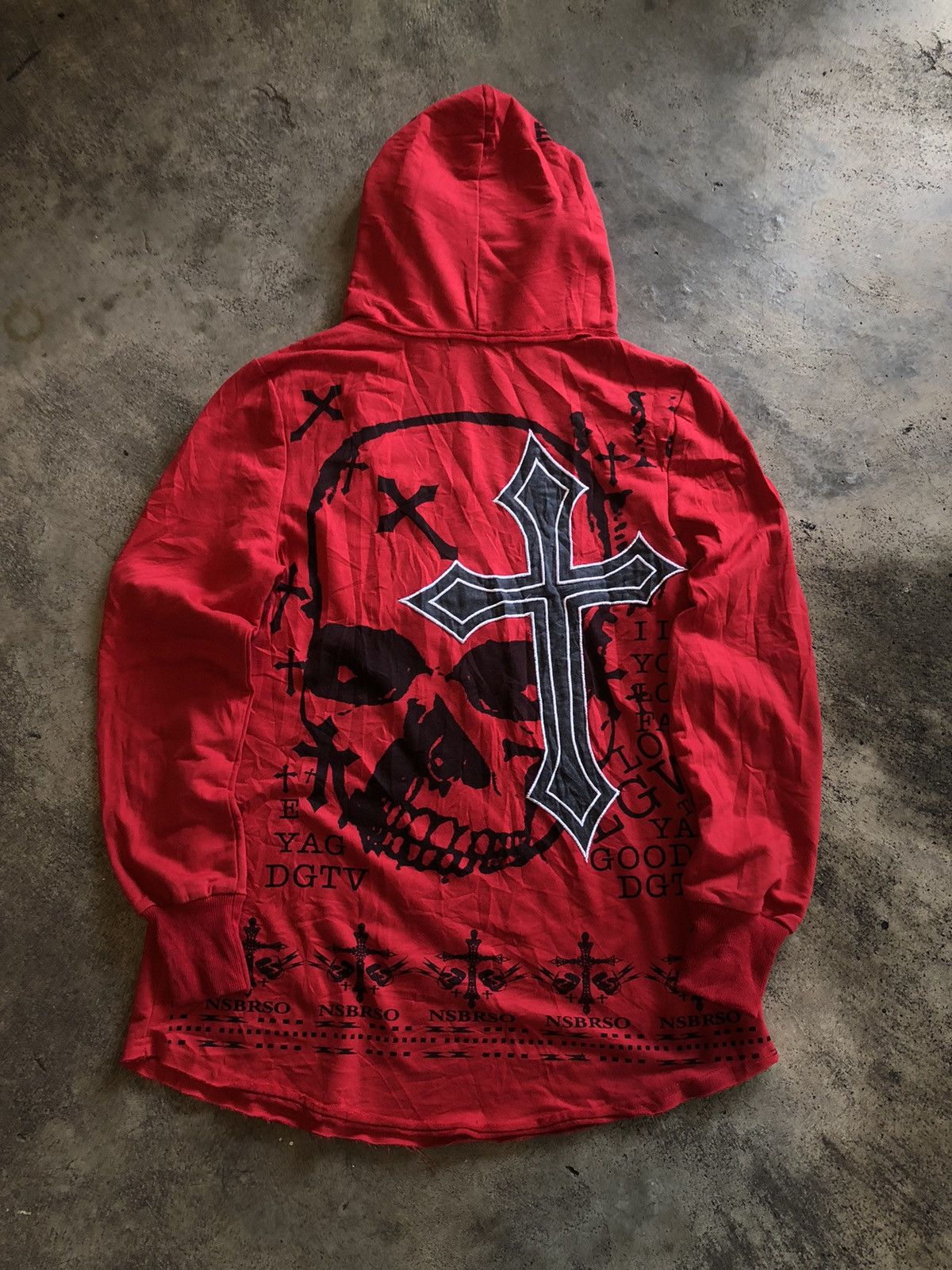 If Six Was Nine × Japanese Brand × Le Grande Bleu (L.G.B.) JAPANESE SKIN AVNSTV NSBRSO PUNK SKUL DESIGN LGBSTYLE HOODIE Size US M / EU 48-50 / 2 - 1 Thumbnail