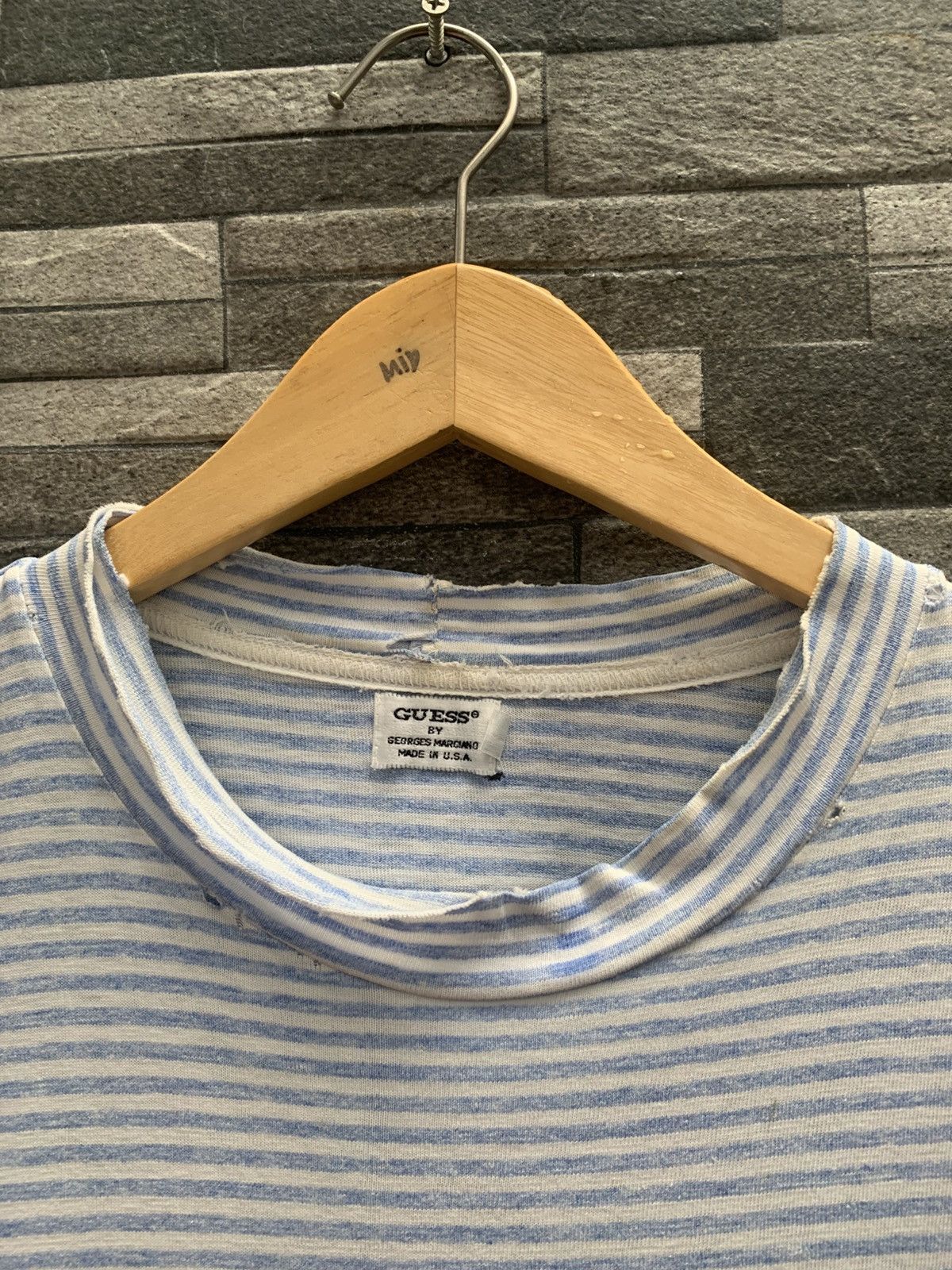 Guess Vintage GUESS Stripe Tee Size US XL / EU 56 / 4 - 4 Thumbnail