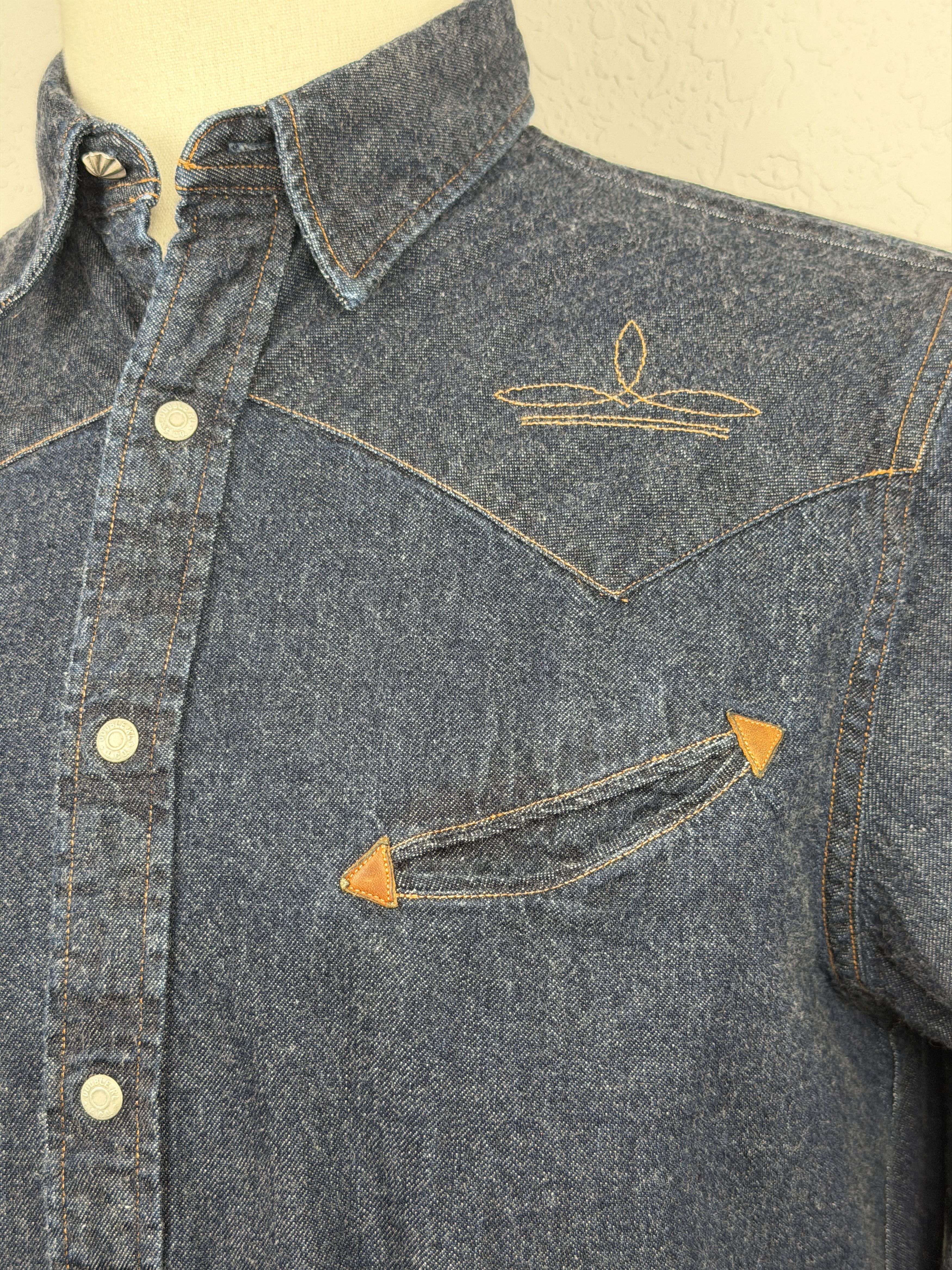 RRL Ralph Lauren Polo Western Slim Fit Western Shirt Size US M / EU 48-50 / 2 - 5 Thumbnail