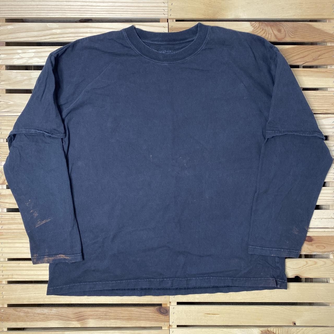 Allsaints AllSaints Faded Black Long Sleeve Blank Shirt Size XL Size US XL / EU 56 / 4 - 1 Thumbnail