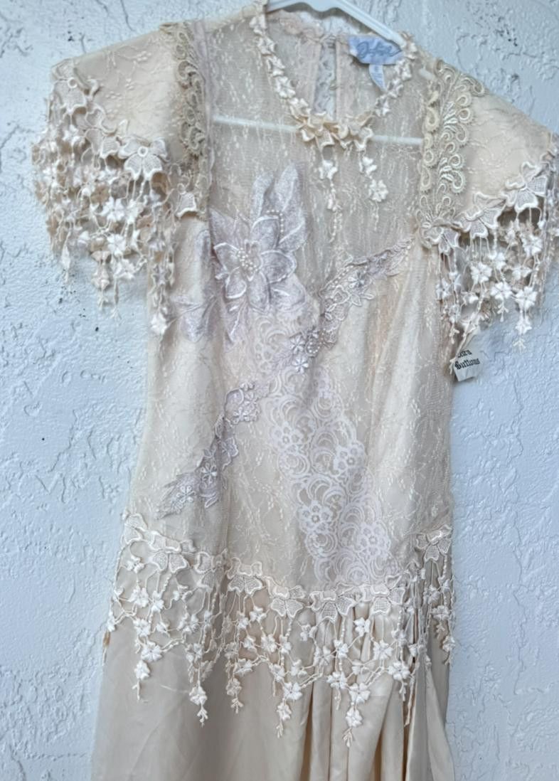 Designer Vintage Cream Gown 4 Size S / US 4 / IT 40 - 2 Thumbnail