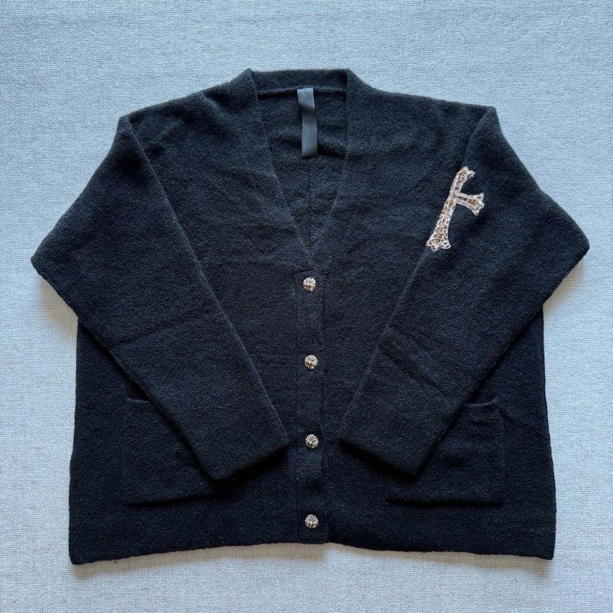 Chrome Hearts Chrome Hearts leather cross patches Cashmere Cardigan Size US S / EU 44-46 / 1 - 1 Thumbnail