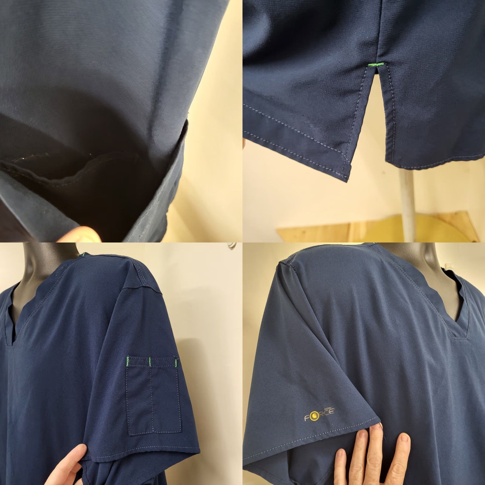 Carhartt VINTAGE? (no) Carhartt Scrub Top Shirt Women 3XL Short Sleeve Blue Force Cross Flex Nurse READ Size XXL / US 16-18 / IT 52-54 - 8 Thumbnail