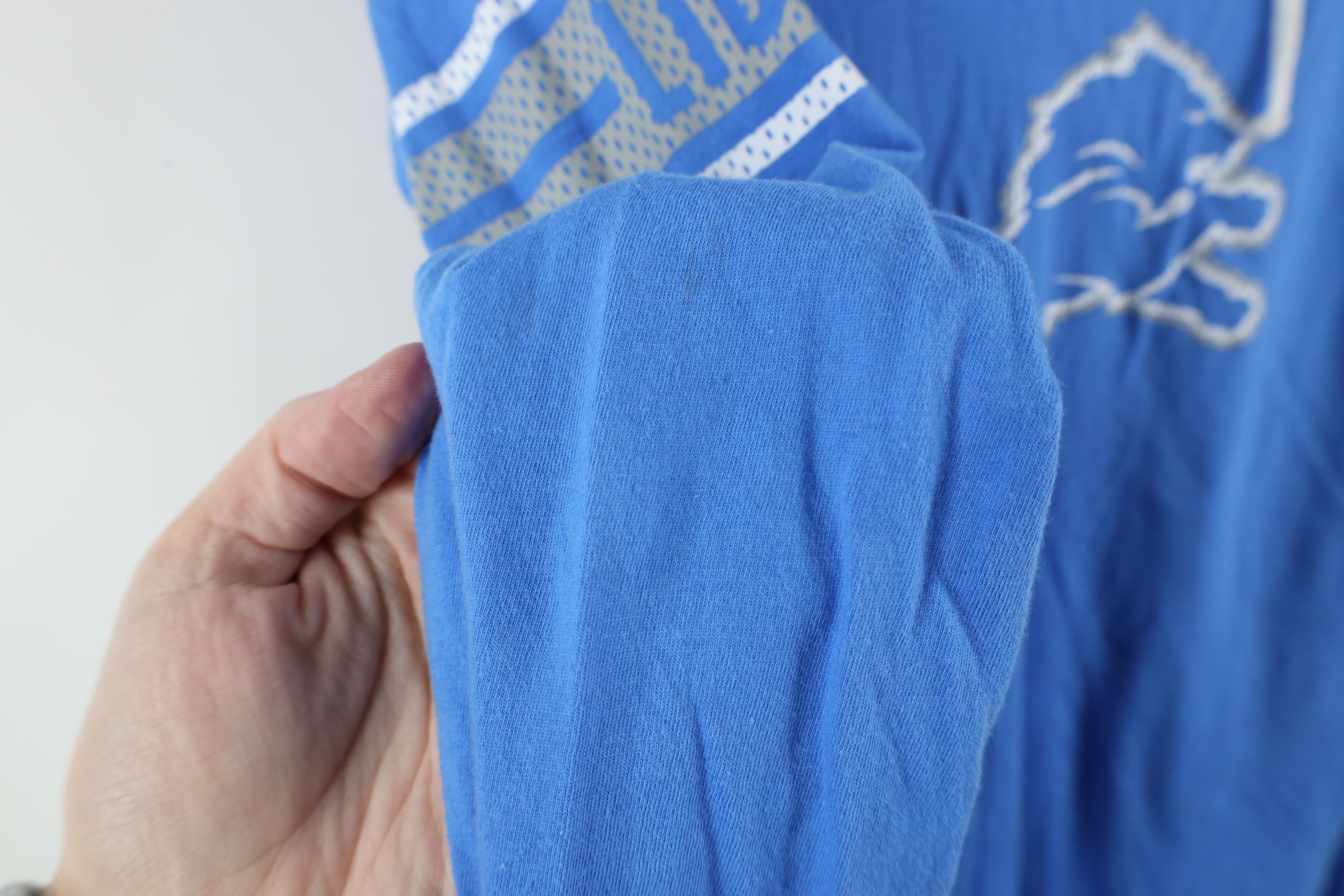 Vintage Vintage Y2K NFL Lions Football Long Sleeve T-Shirt Blue Size M / US 6-8 / IT 42-44 - 7 Thumbnail