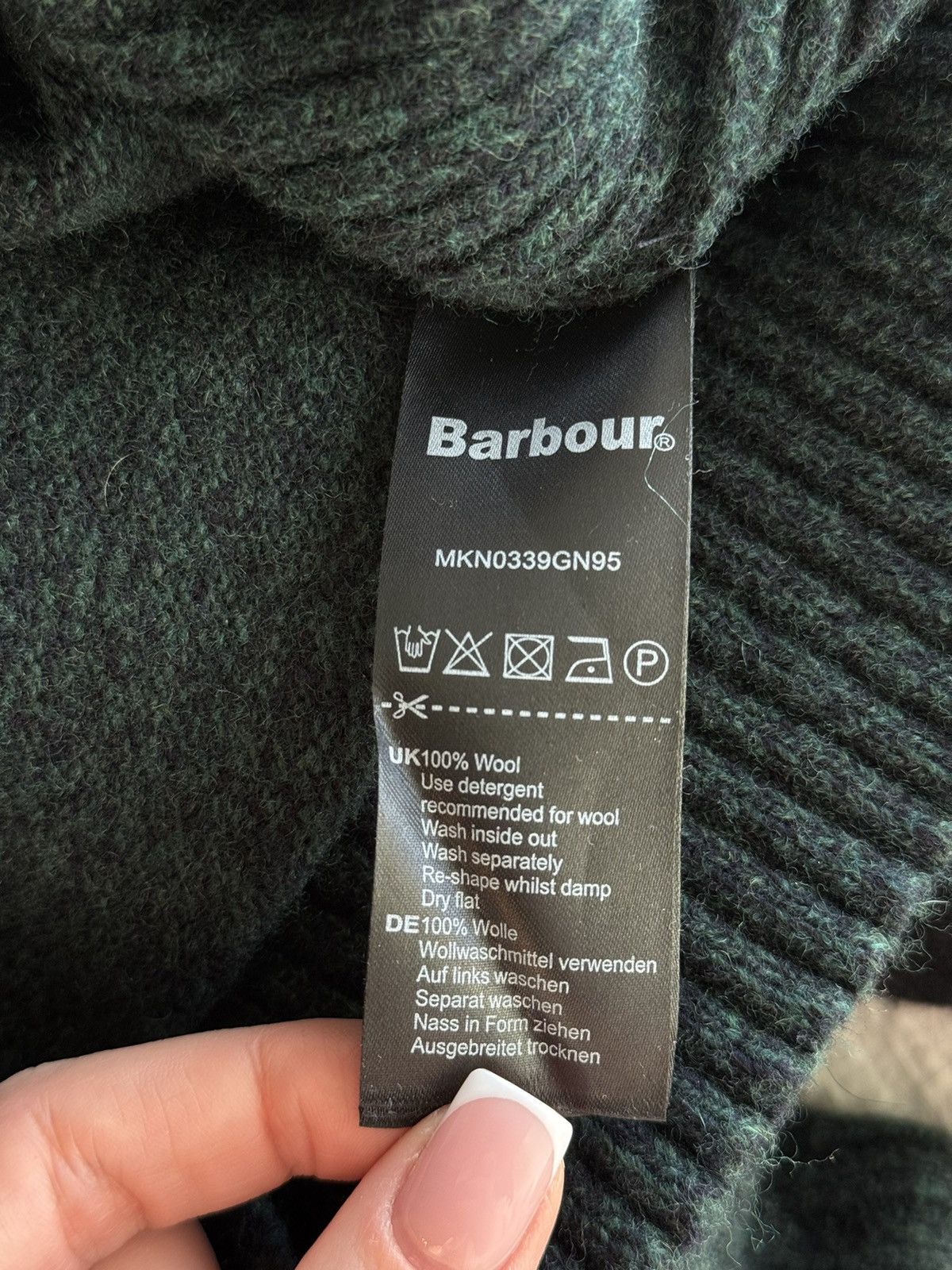 Barbour × Designer Barbour 100% wool knit logo sweater 1/3 zip Size US XL / EU 56 / 4 - 7 Thumbnail