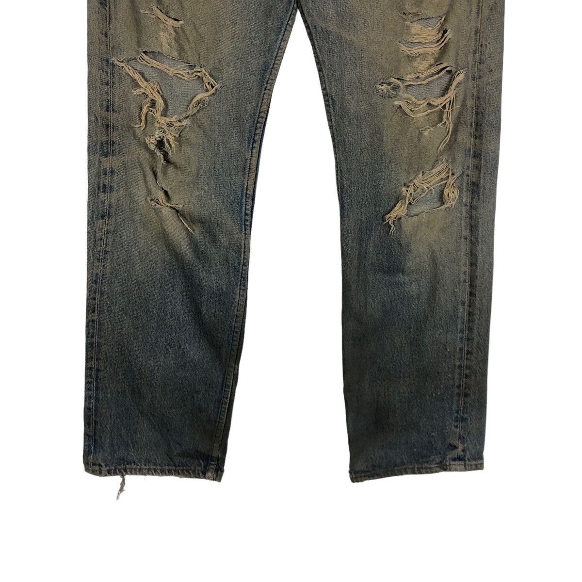 Levi's Vintage Clothing 🔥80’s Vintage Selvedges Distressed Denim Jeans Levi’s 501 Size US 36 / EU 52 - 4 Thumbnail