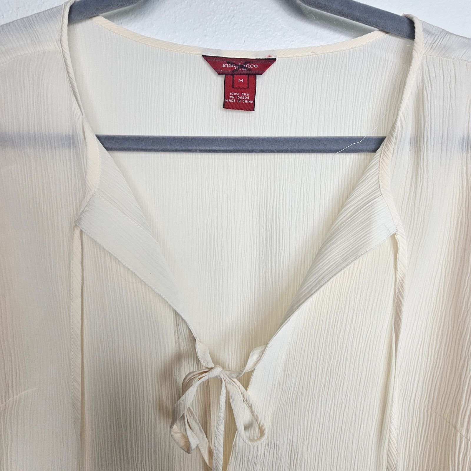 Sundry Sundance Womens Silk Peasant Top M Earthy Natural Boho Chic Size M / US 6-8 / IT 42-44 - 2 Thumbnail