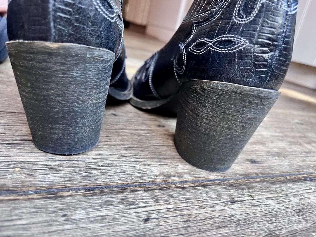 Free People Free People Black Western Ankle Boots Leather Cowboy Booties Size US 9 / IT 39 - 5 Thumbnail