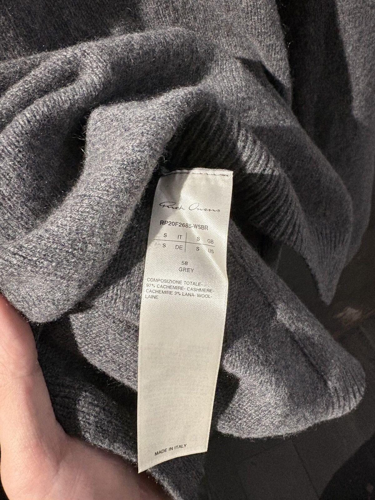 Rick Owens RICK OWENS GREY KNIT HOODIE Size S / US 4 / IT 40 - 7 Thumbnail