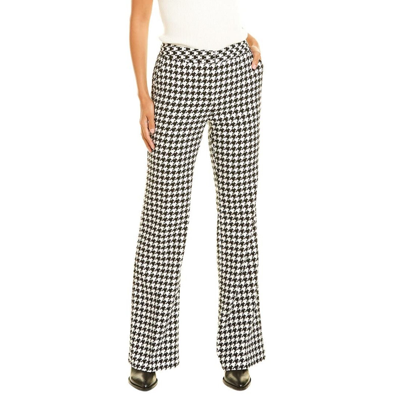 Trina Turk Trina Turk · Houndstooth Flare Pants · Bell Bottom · Size 4 Size 27" / US 4 / IT 40 - 1 Thumbnail