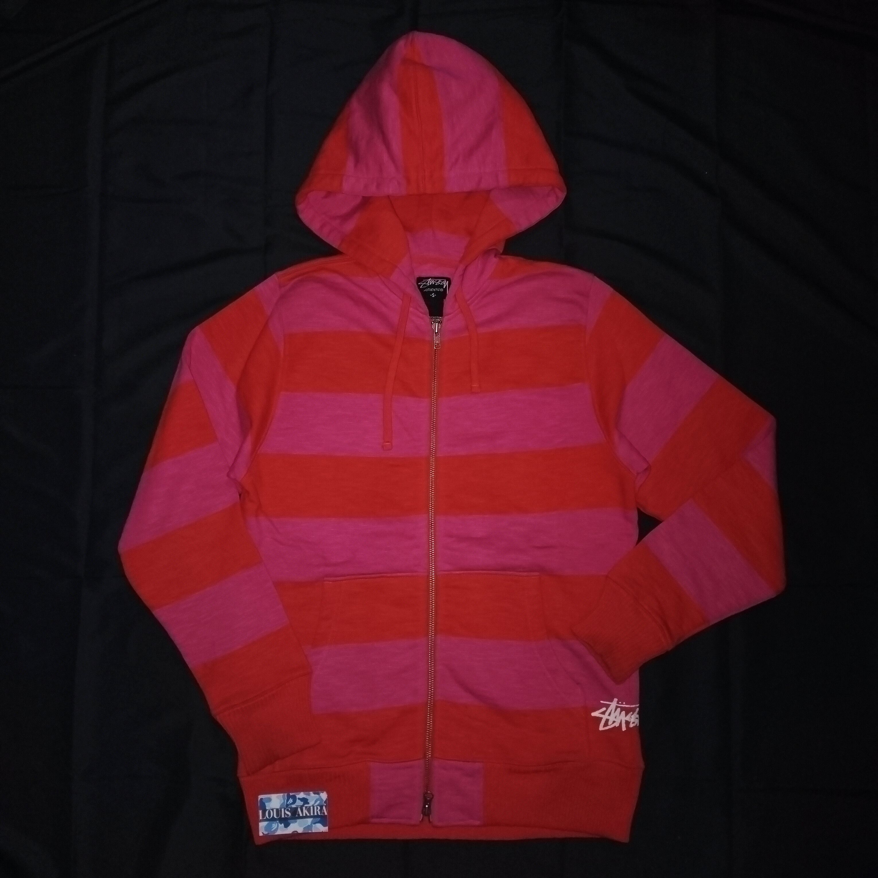 Stussy Stussy double face label contrast stitch zip hoodie | Grailed