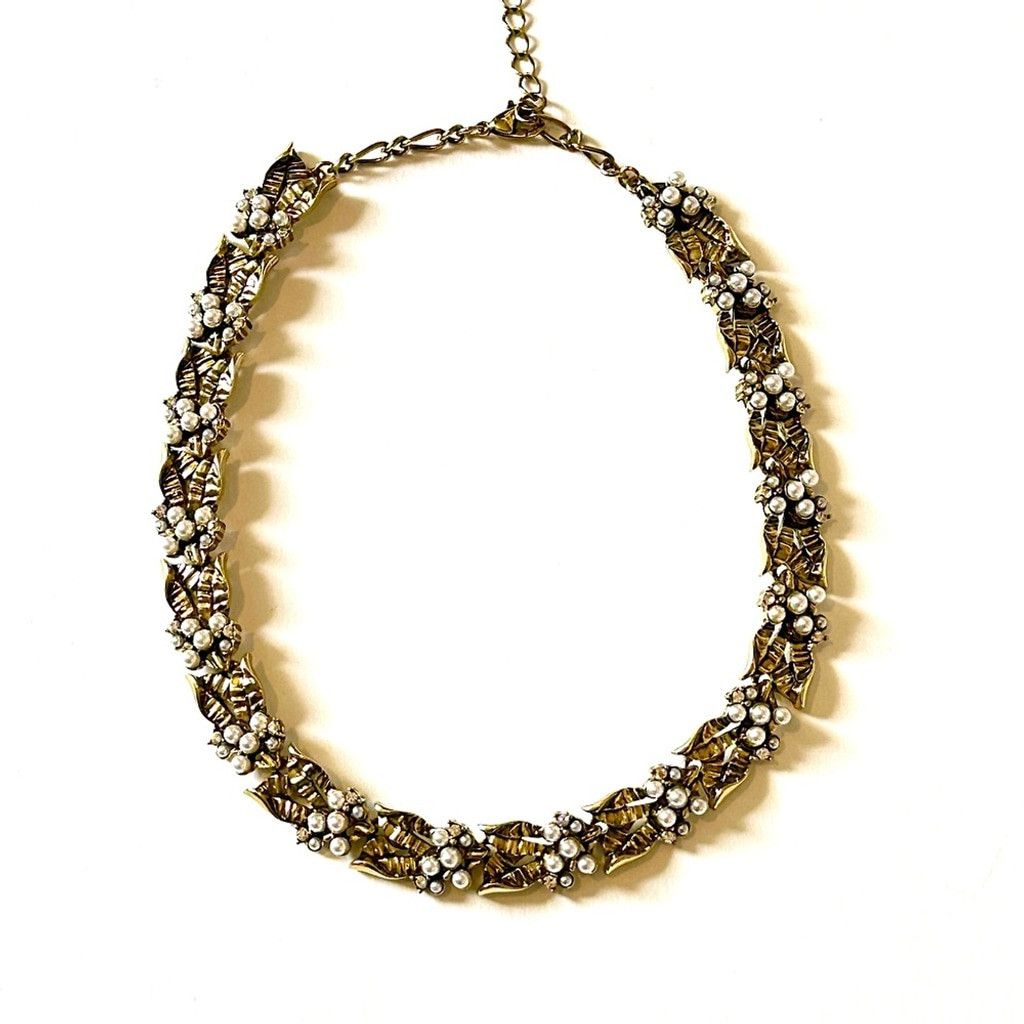 Neiman Marcus VINTAGE CHARM Gold & Pearl Luxury Collar Necklace NWT Size ONE SIZE - 4 Thumbnail