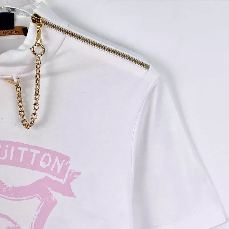 Louis Vuitton Louis Vuitton White Logo Cotton T -2505 Size S / US 4 / IT 40 - 3 Thumbnail