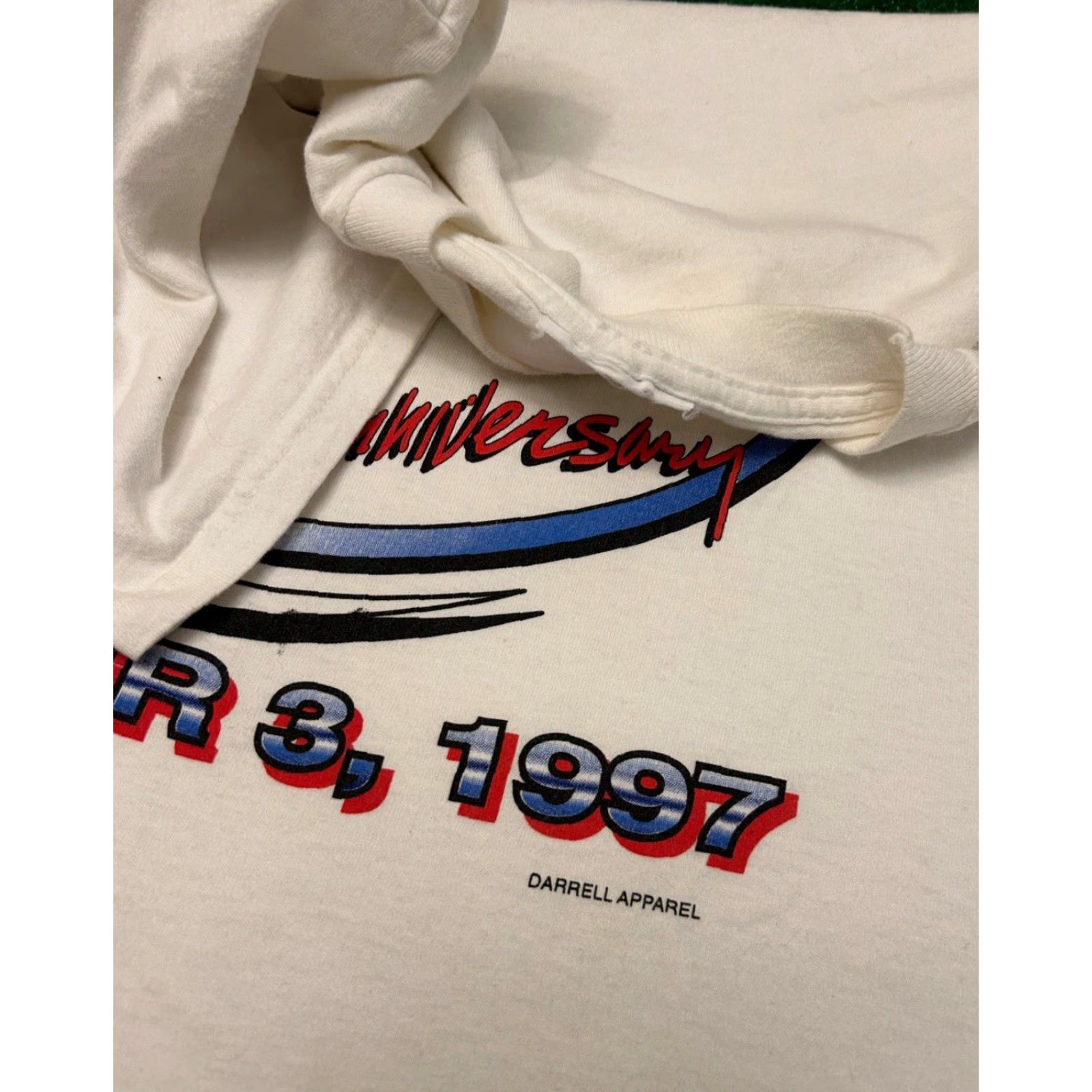 NASCAR VINTAGE 90s NASCAR Darrell Waltrip Racing 25th Anniversary 1997 VTG Shirt Mens L White Size US L / EU 52-54 / 3 - 2 Thumbnail