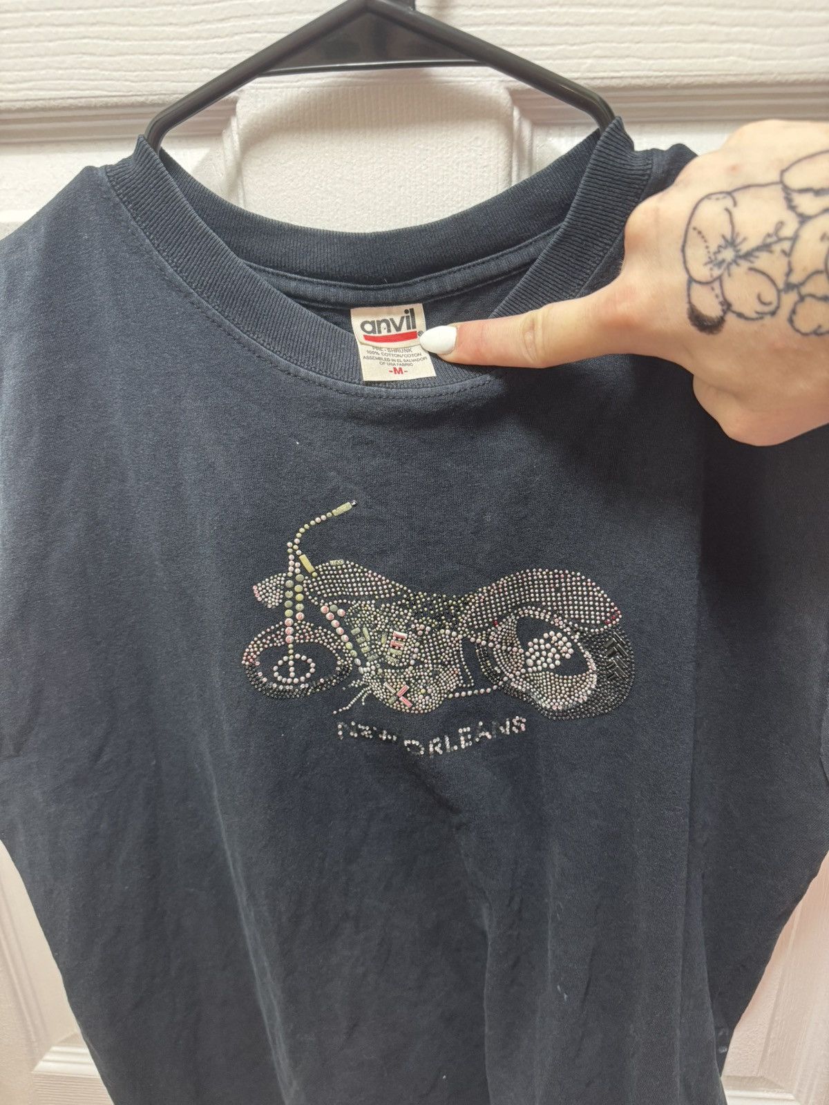Anvil Anvil Vintage Bedazzled Diamond Biker Muscle Tank Faded Size US M / EU 48-50 / 2 - 2 Thumbnail