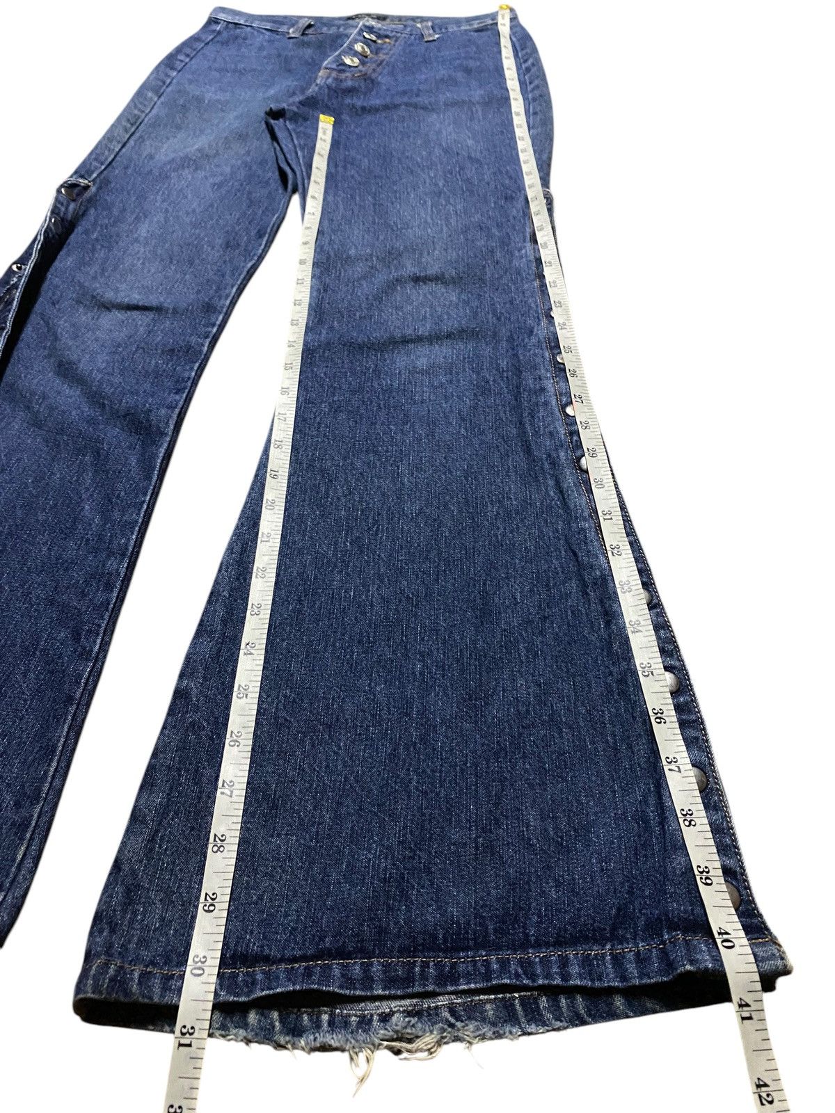 Japanese Brand Y2K Japanese Brand Back&Forth Botton Leg Super Flare Jeans Size US 28 / EU 44 - 15 Thumbnail