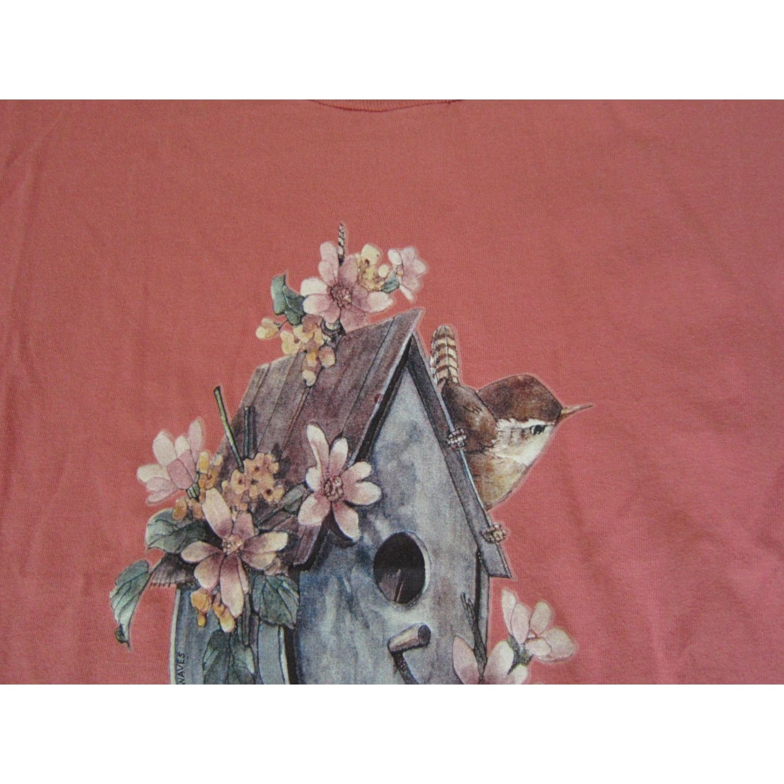 Vintage VINTAGE Grandma Shirt Mens L Pink 90s Birdhouse Tee T Cottage Core Birds Shirt Mens L Pink 90s Birdhouse Tee T Size US L / EU 52-54 / 3 - 3 Thumbnail