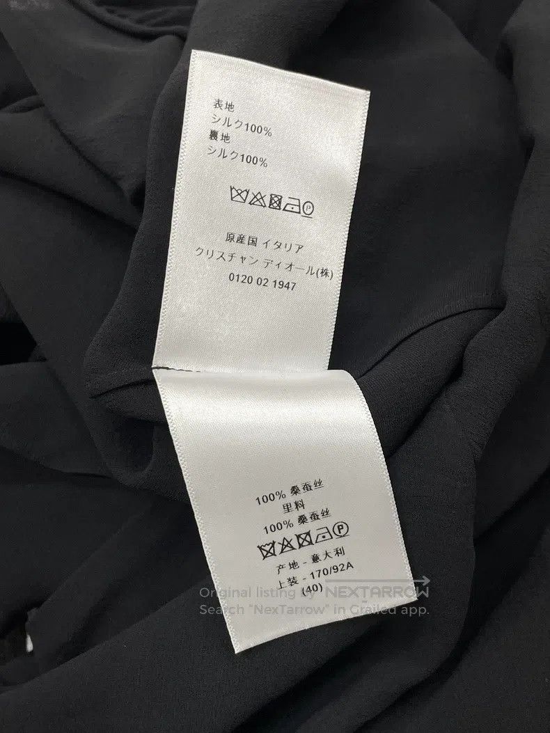 Dior Dior Black V-neck lacing silk dress Size S / US 4 / IT 40 - 6 Thumbnail