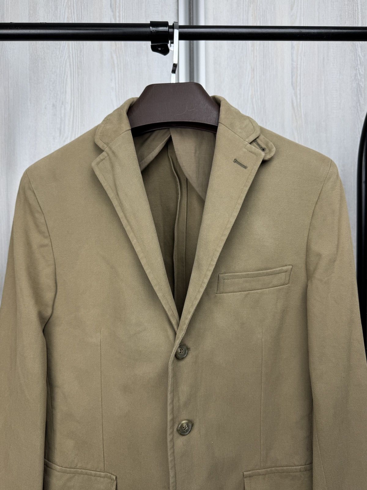 Polo Ralph Lauren Polo Ralph Lauren made in Italy beige 3 button blazer cotton Size 38R - 3 Thumbnail