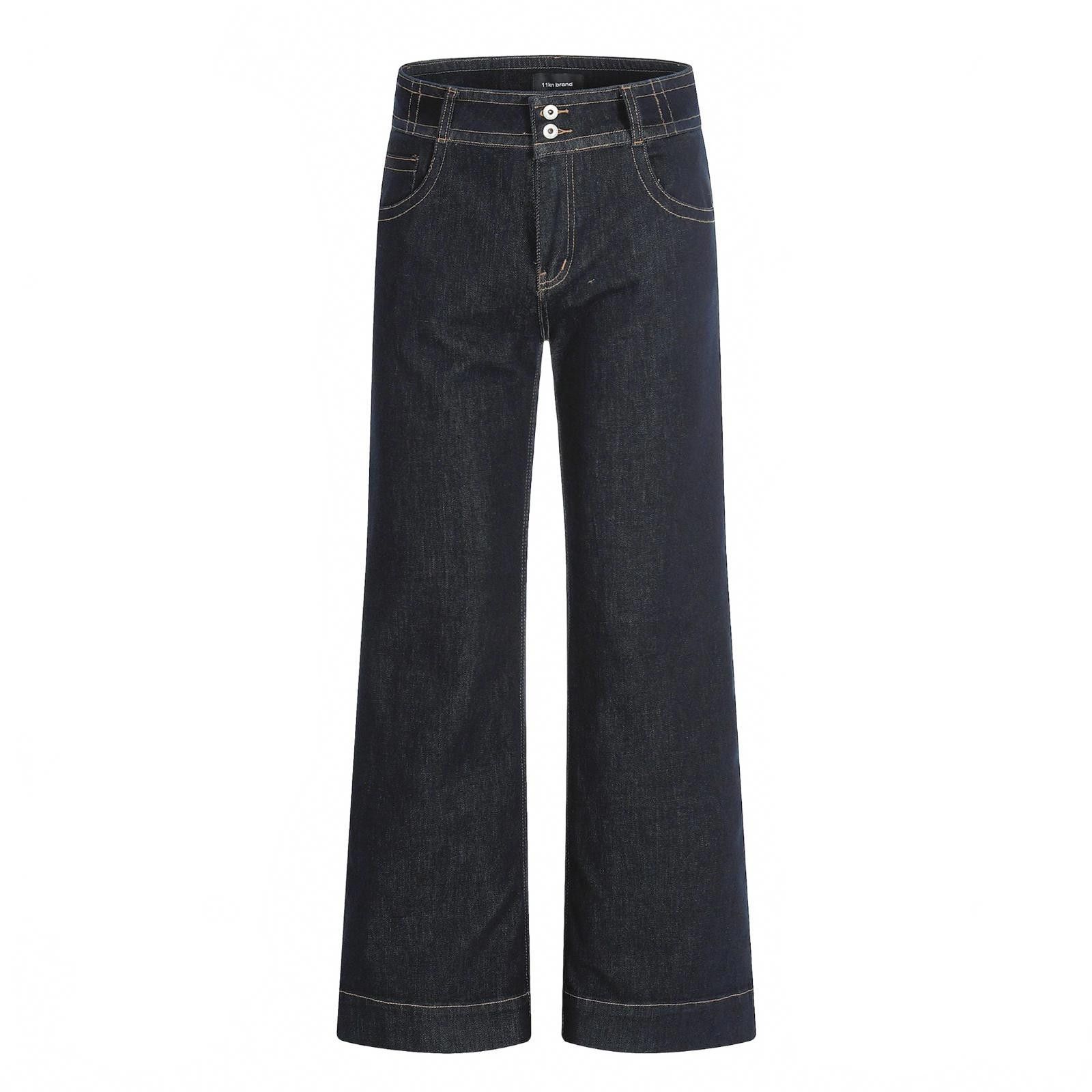 Jean Raw Indigo Slim Wide-Leg Straight Denim Jeans Size US 32 / EU 48 - 3 Thumbnail