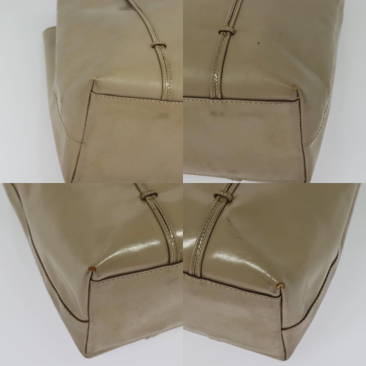 Prada PRADA Hand Bag Patent Leather Beige Size ONE SIZE - 10 Thumbnail