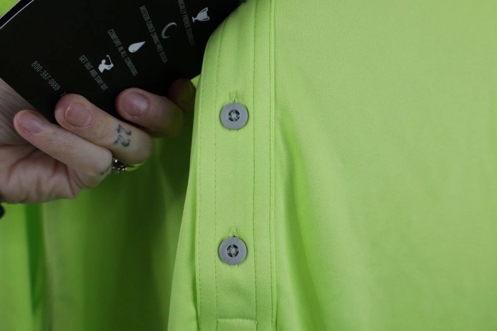Vintage New Zero Restriction Forged Collared Golf Golfing Polo Lime Size US L / EU 52-54 / 3 - 6 Thumbnail