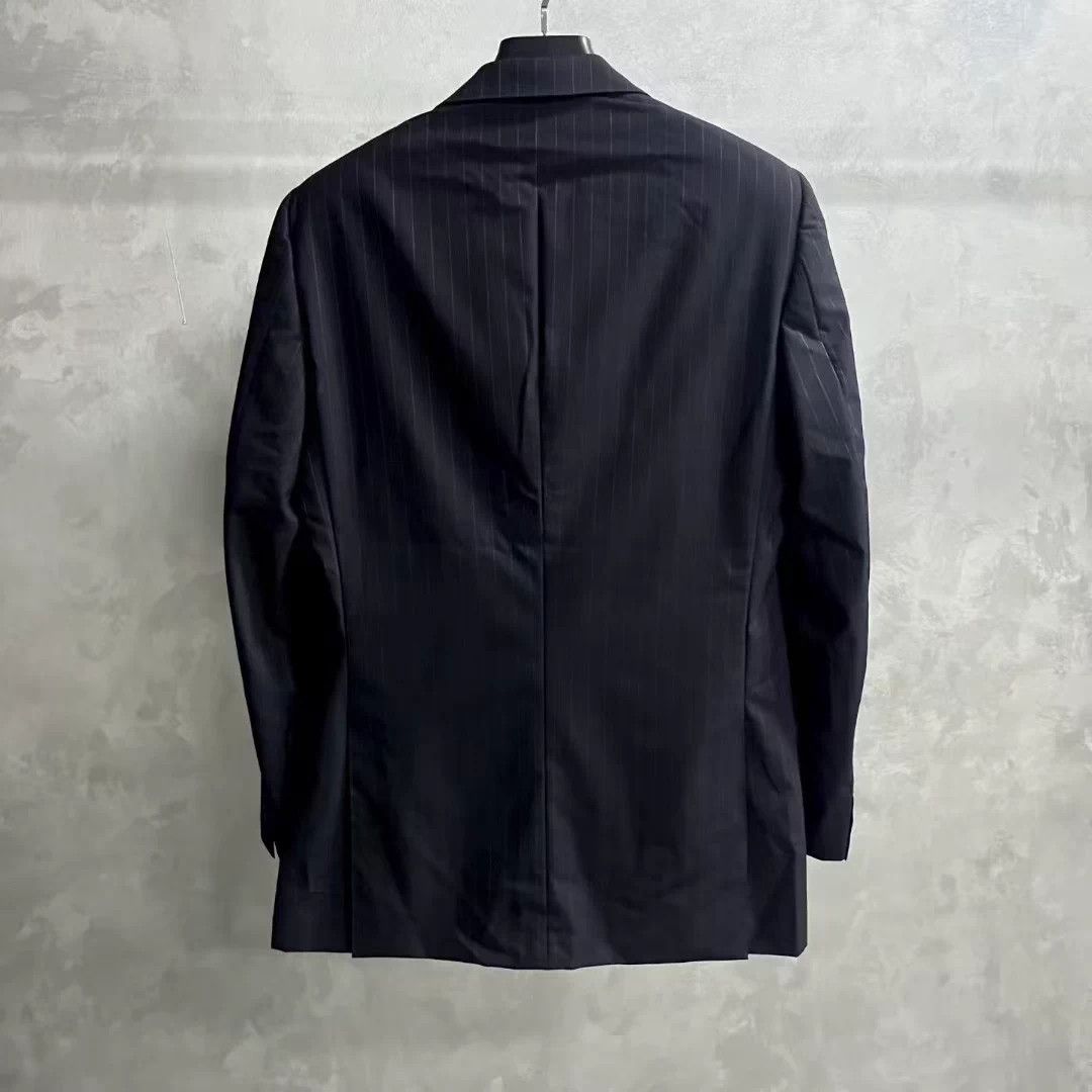 Hermes Hermes Classic Black Pinstripe Tailored Blazer Size 46 Size 46S - 2 Thumbnail