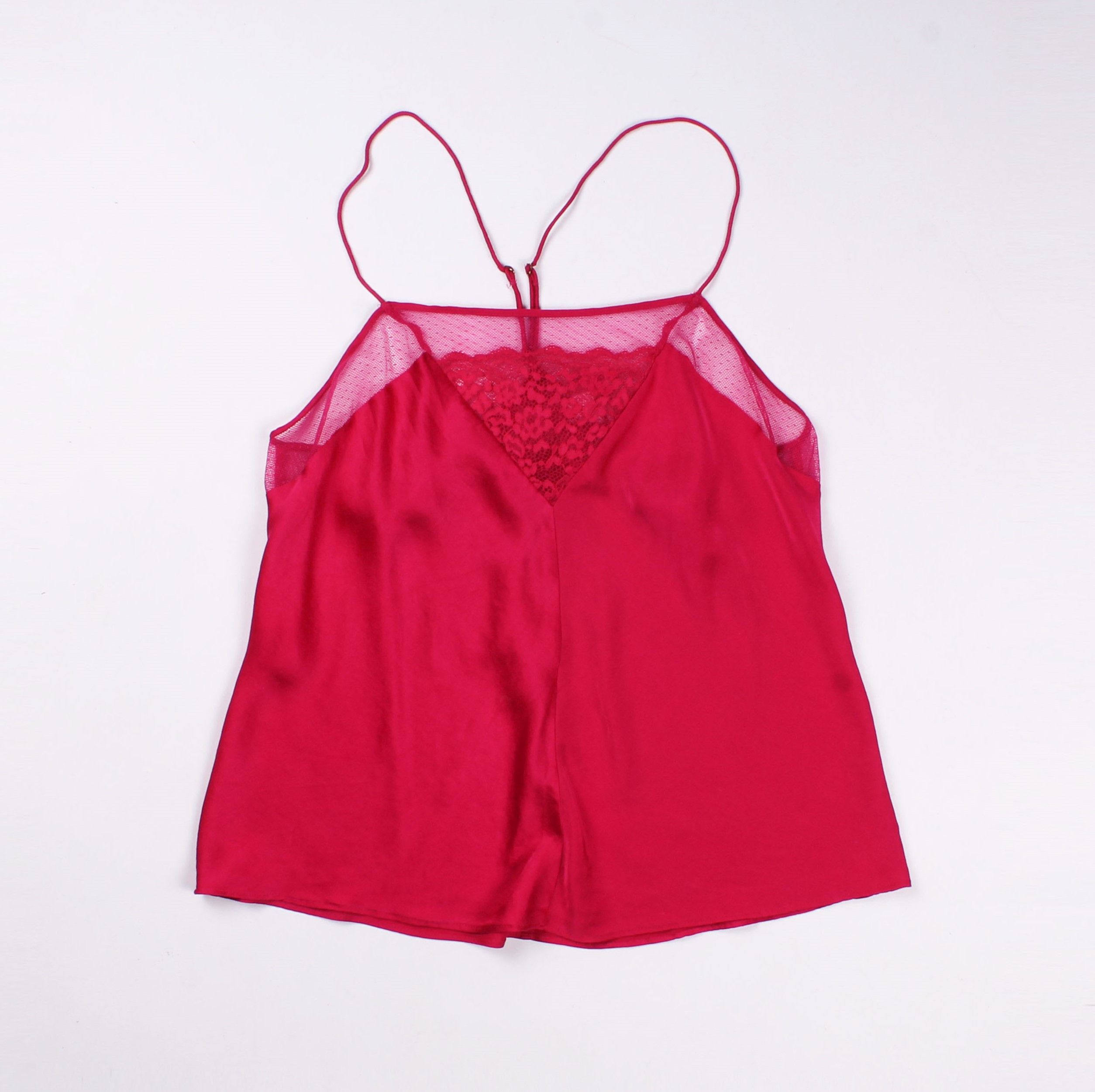 Victoria's Secret × Vintage Vintage Victoria's Secret Raspberry Silk Soft Cami Top Size S / US 4 / IT 40 - 4 Thumbnail
