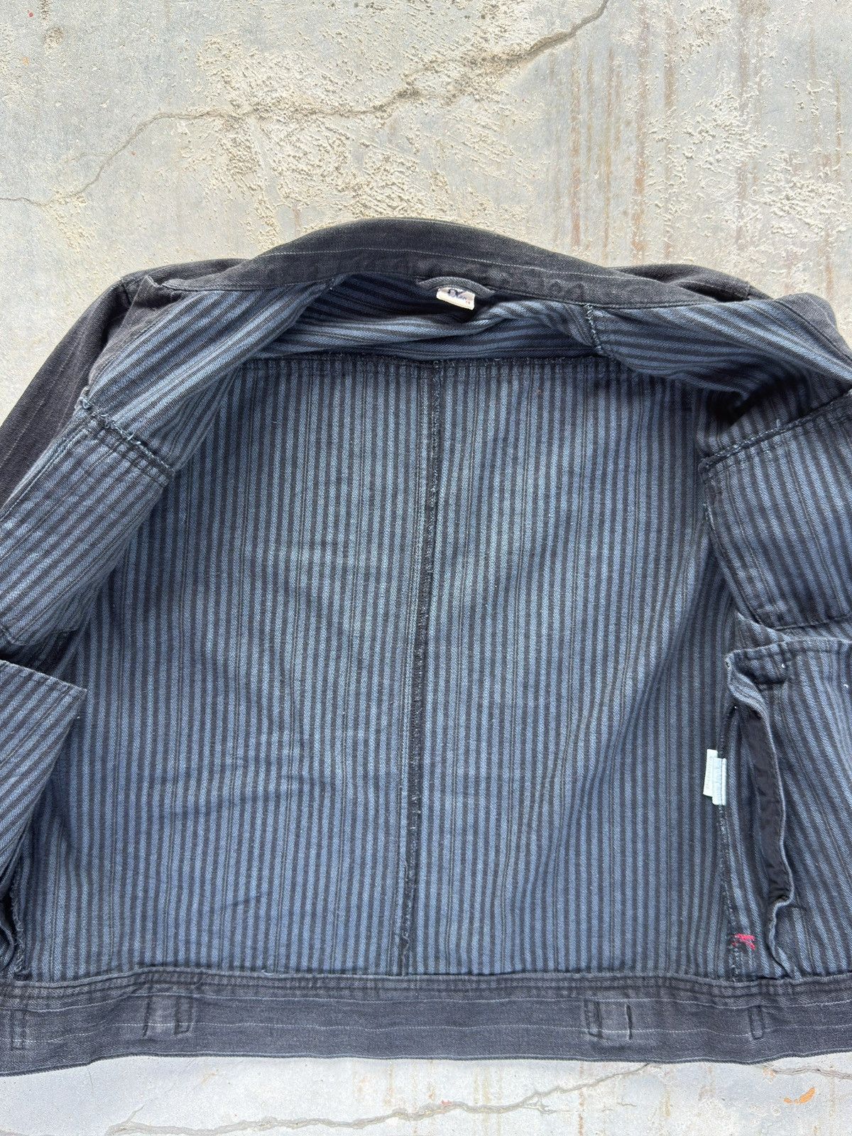 45rpm 45R Indigo Herringbone Pinstripe Denim Jacket Size US M / EU 48-50 / 2 - 2 Thumbnail