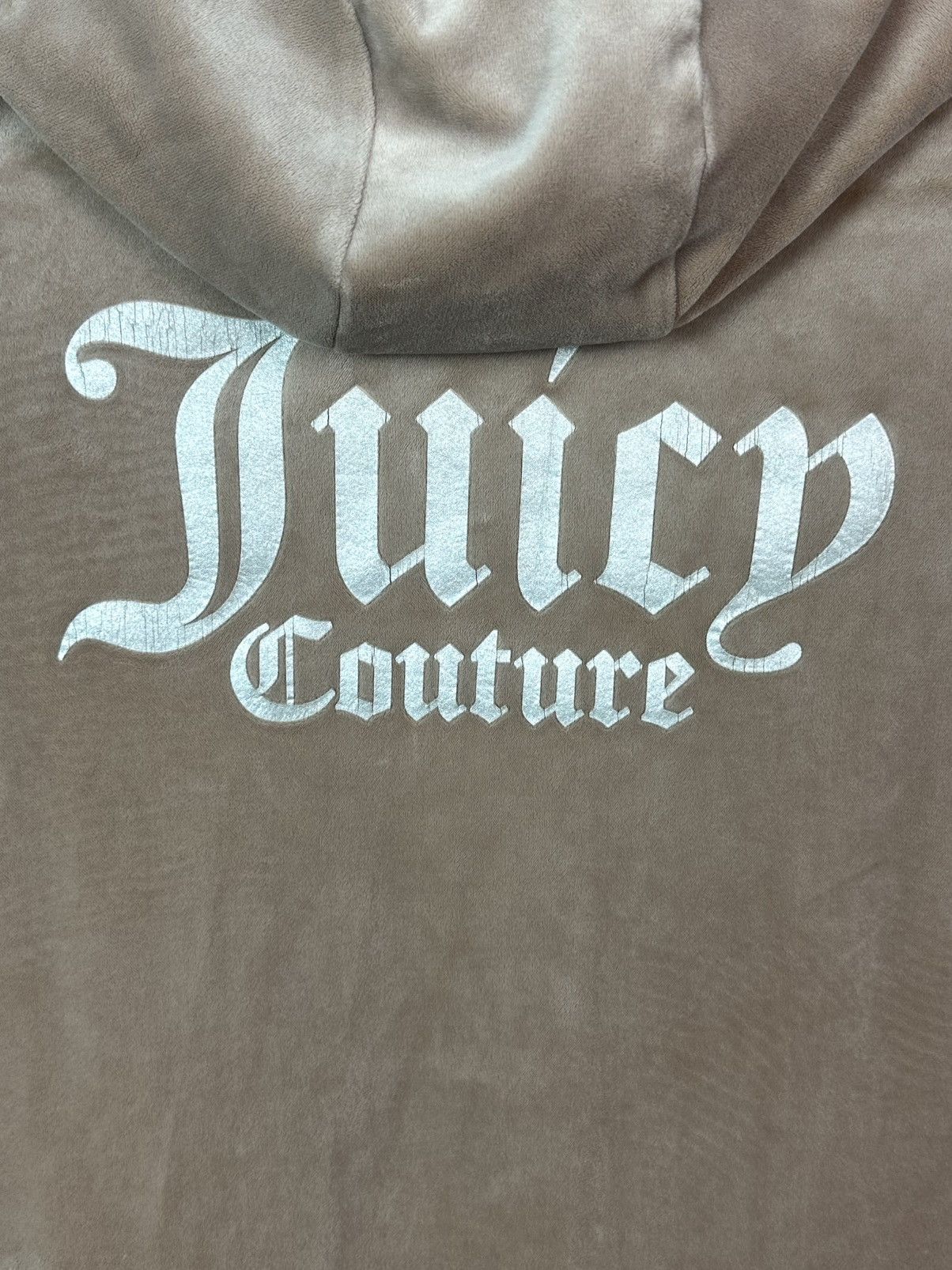 Juicy Couture Juice Couture Velvet Beige Zip Women’s Long Sleeve Hoodie Size S / US 4 / IT 40 - 11 Thumbnail