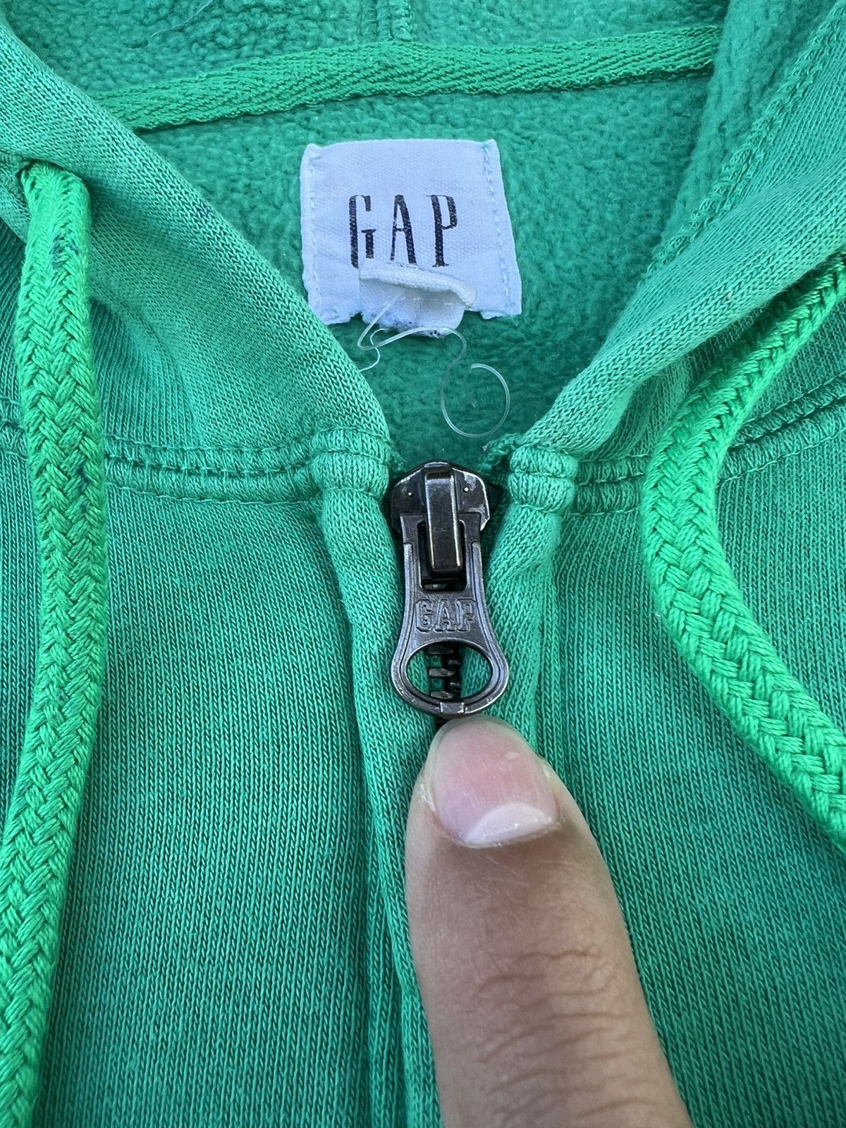 Gap Vintage Y2K Gap Green Painted Zip Up Hoodie Size US M / EU 48-50 / 2 - 4 Thumbnail
