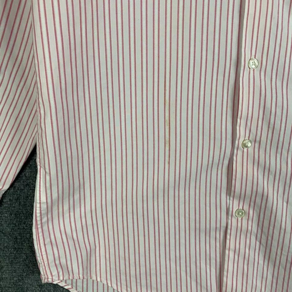 Hugo Boss Hugo Boss Dress Shirt Men's 15.5 39 Long Sleeve Striped Pink Size US M / EU 48-50 / 2 - 2 Thumbnail