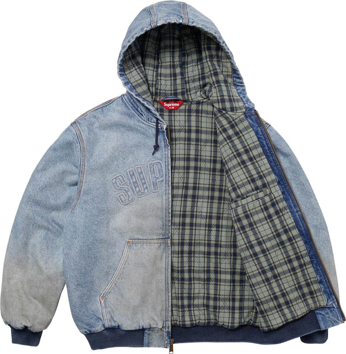 Supreme Supreme Reflective Arc Hooded Work Jacket Black FW25 Size US S / EU 44-46 / 1 - 2 Thumbnail