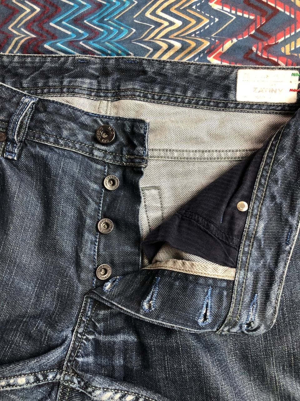 Japanese Brand Crazy Crash Dirty Baggy Faded Jean Japan Avant Garde Style Size US 32 / EU 48 - 6 Thumbnail