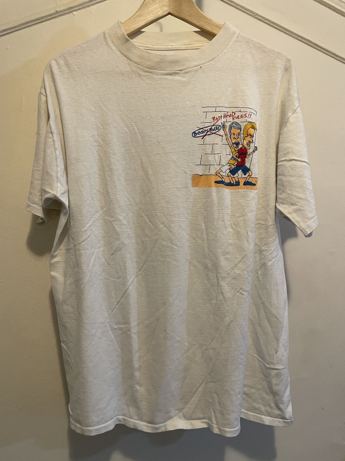 Cartoon Network Vintage Beavis And Butthead Tshirt Single Stitch Sz L Size US L / EU 52-54 / 3 - 1 Thumbnail