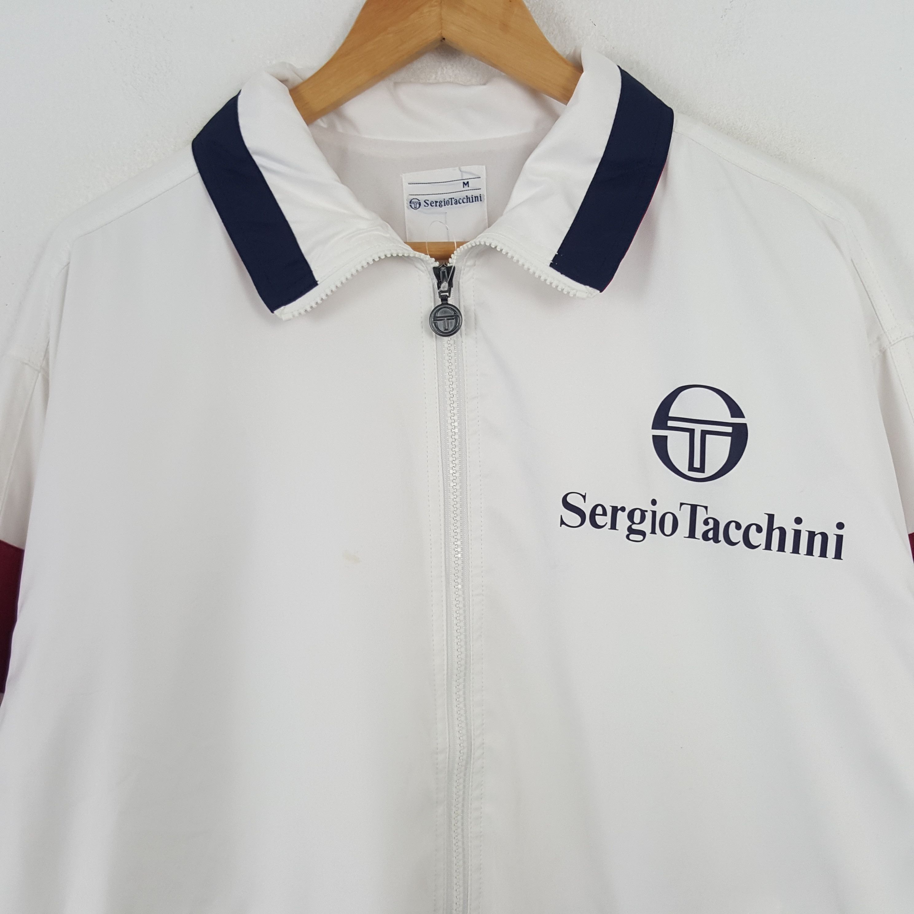 Sergio Tacchini × Vintage Vintage Sergio Tacchini Sports Style Windbreaker Jacket Size US M / EU 48-50 / 2 - 2 Thumbnail