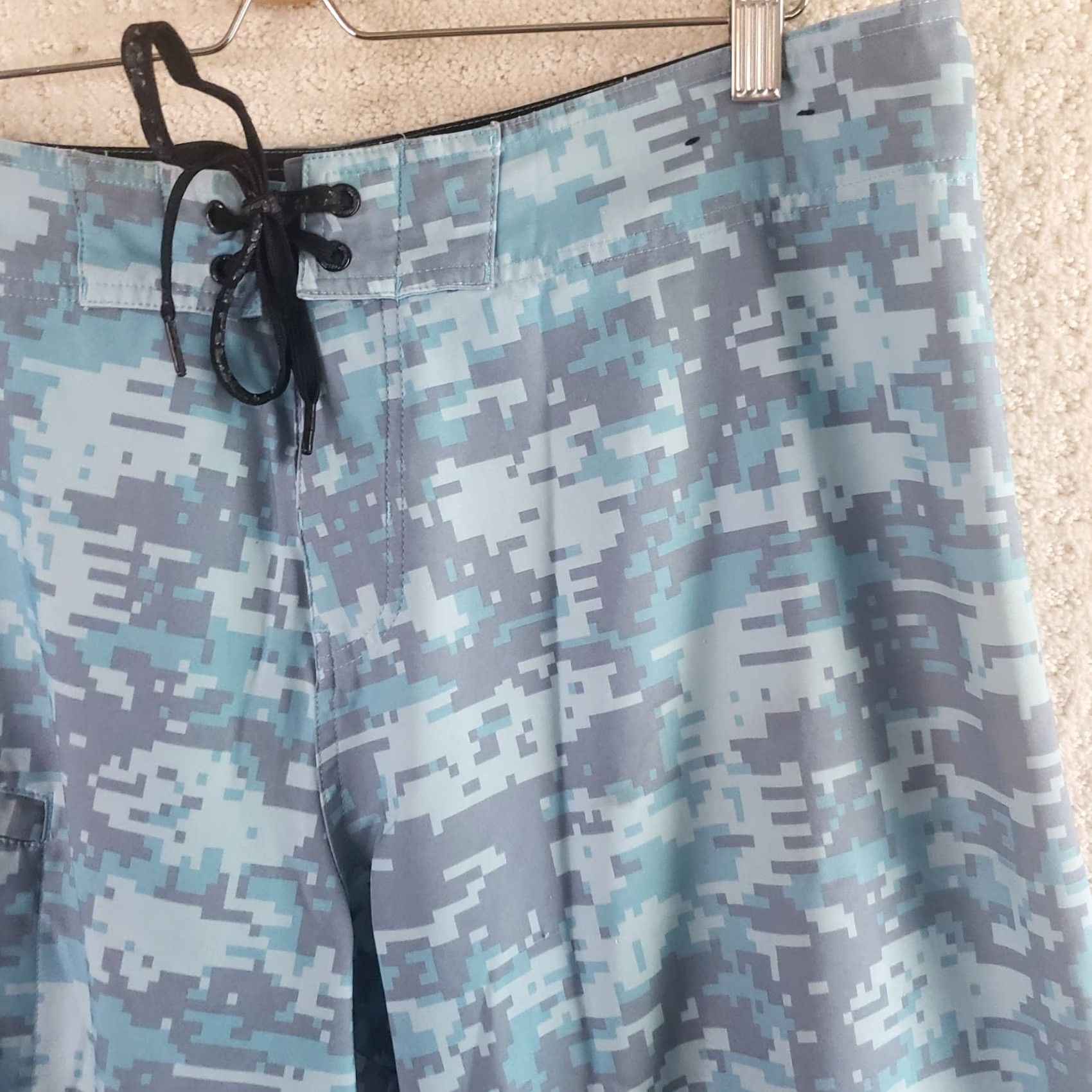 Vintage PELAGIC Shorts Mens 36 Blue Tek Board Men Digital Camo Ripstop Stretch Size US 36 / EU 52 - 7 Thumbnail