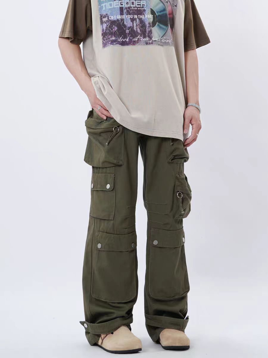 Japanese Brand × Vintage Vintage functional multi-pocket cargo hip-hop trousers Size US 31 - 1 Thumbnail