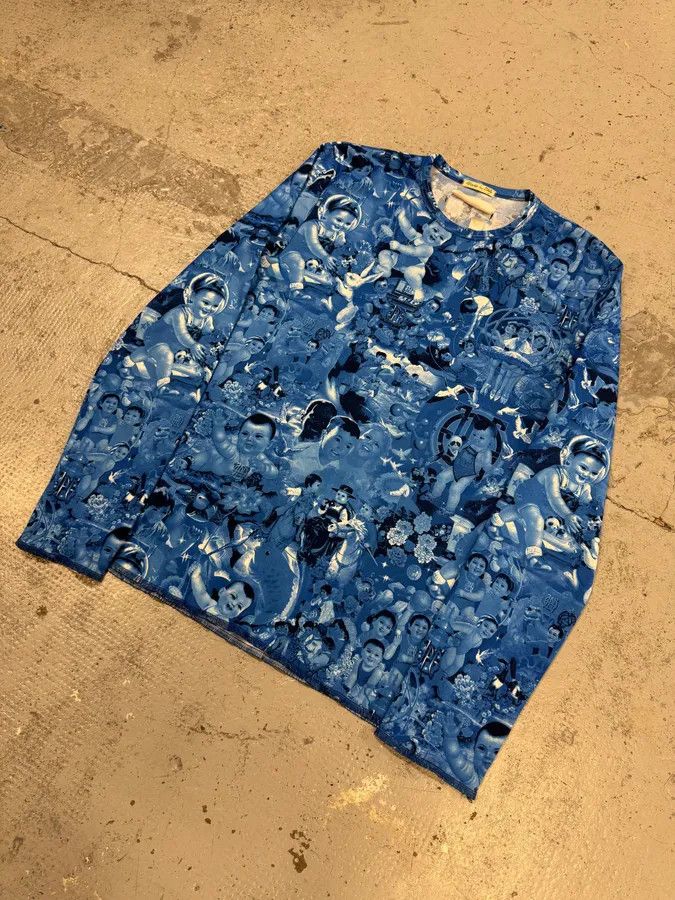 Jean Paul Gaultier 1990s Jean Paul Gaultier Chinese Propaganda Blue Longsleeves Size US S / EU 44-46 / 1 - 5 Thumbnail