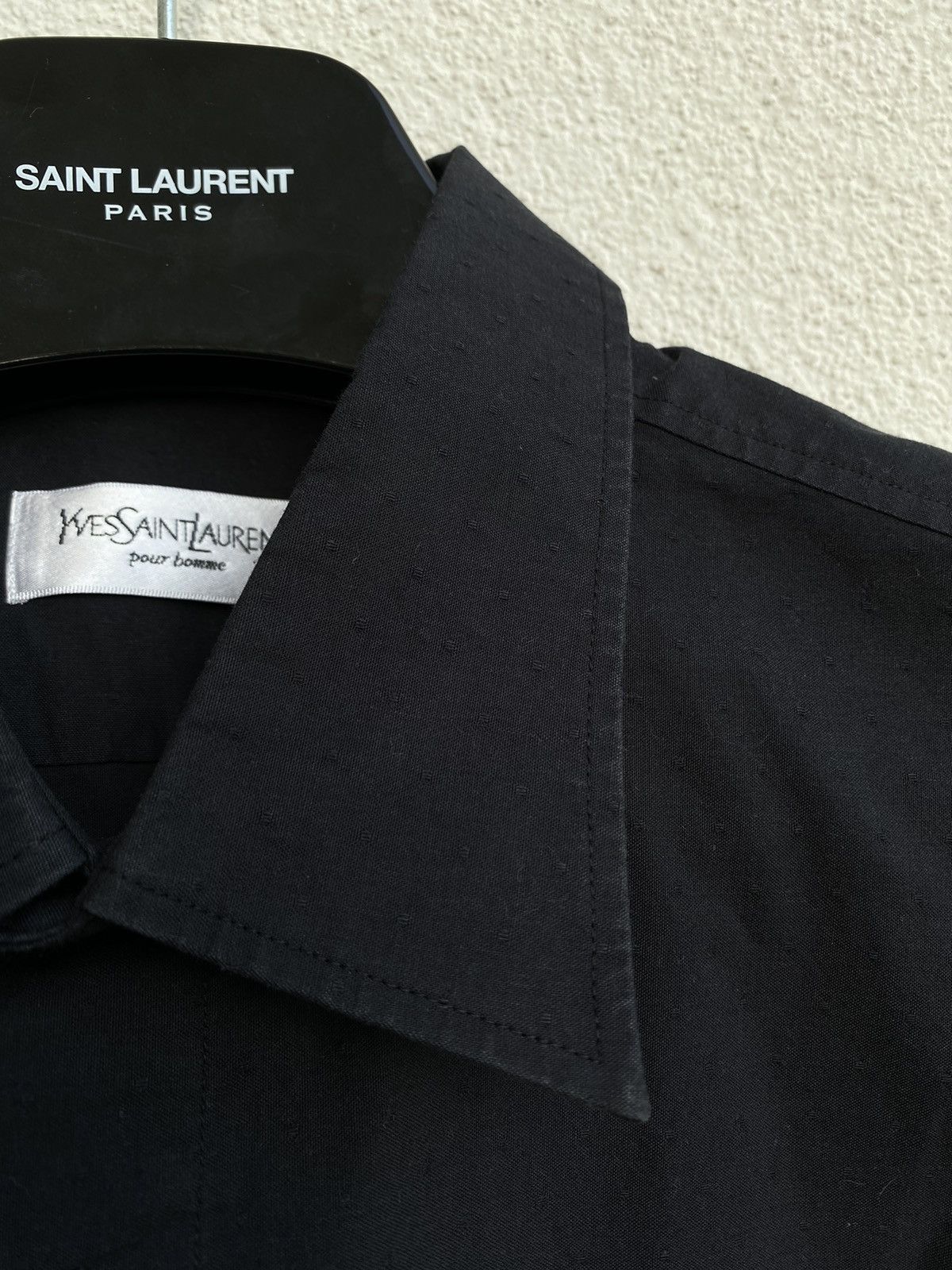 Yves Saint Laurent Black YSL Shirt Short Sleeve Button Up Collar Vintage y2k Size US XL / EU 56 / 4 - 14 Thumbnail