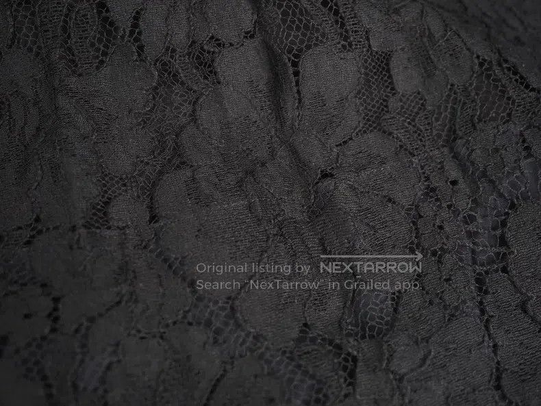 Givenchy Givenchy Black lace sheer silk lining half skirt Size 39" - 5 Thumbnail