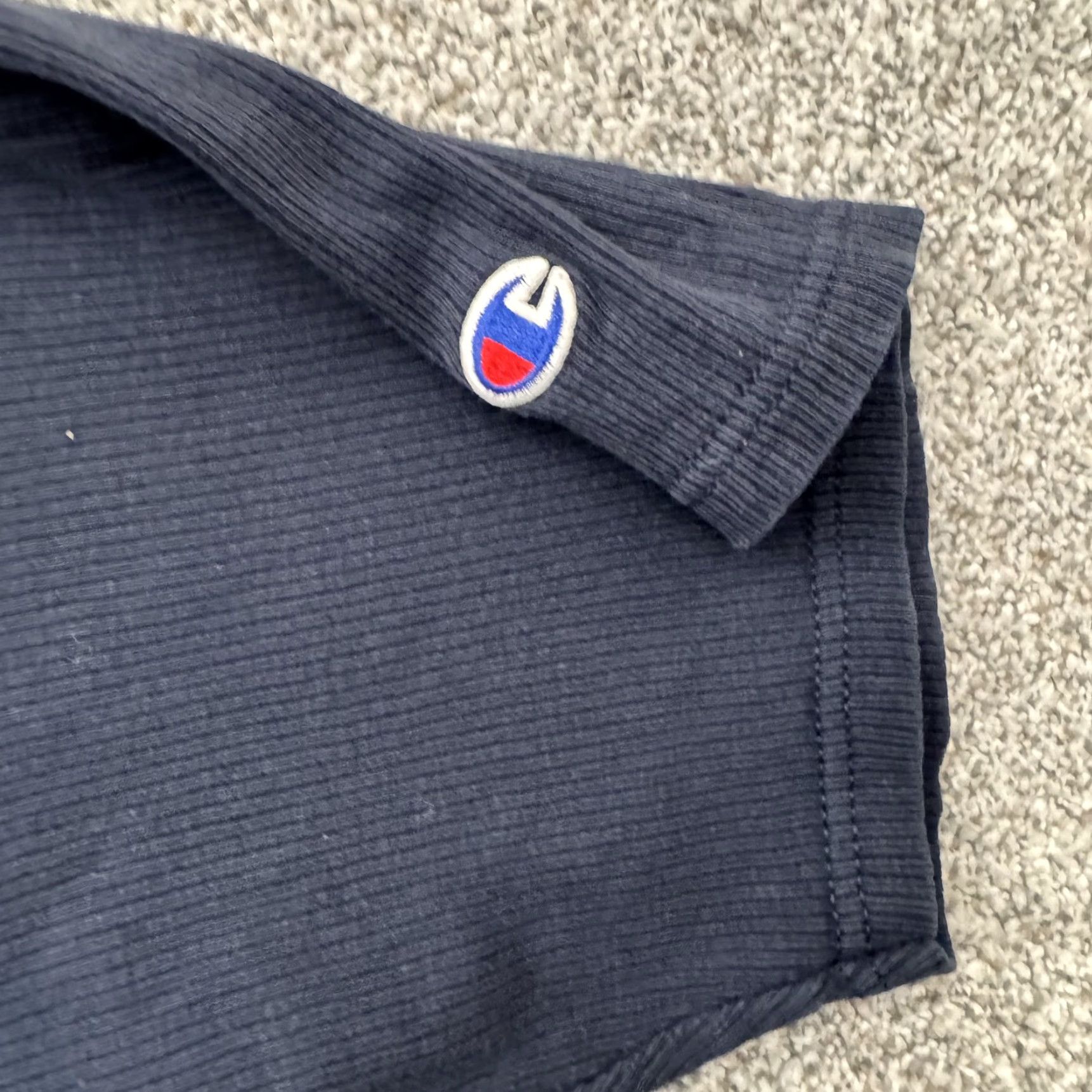 Champion Champion Shirt Mens Large Blue Ribbed Embroidered Crewneck Casual Tee Size US L / EU 52-54 / 3 - 3 Thumbnail