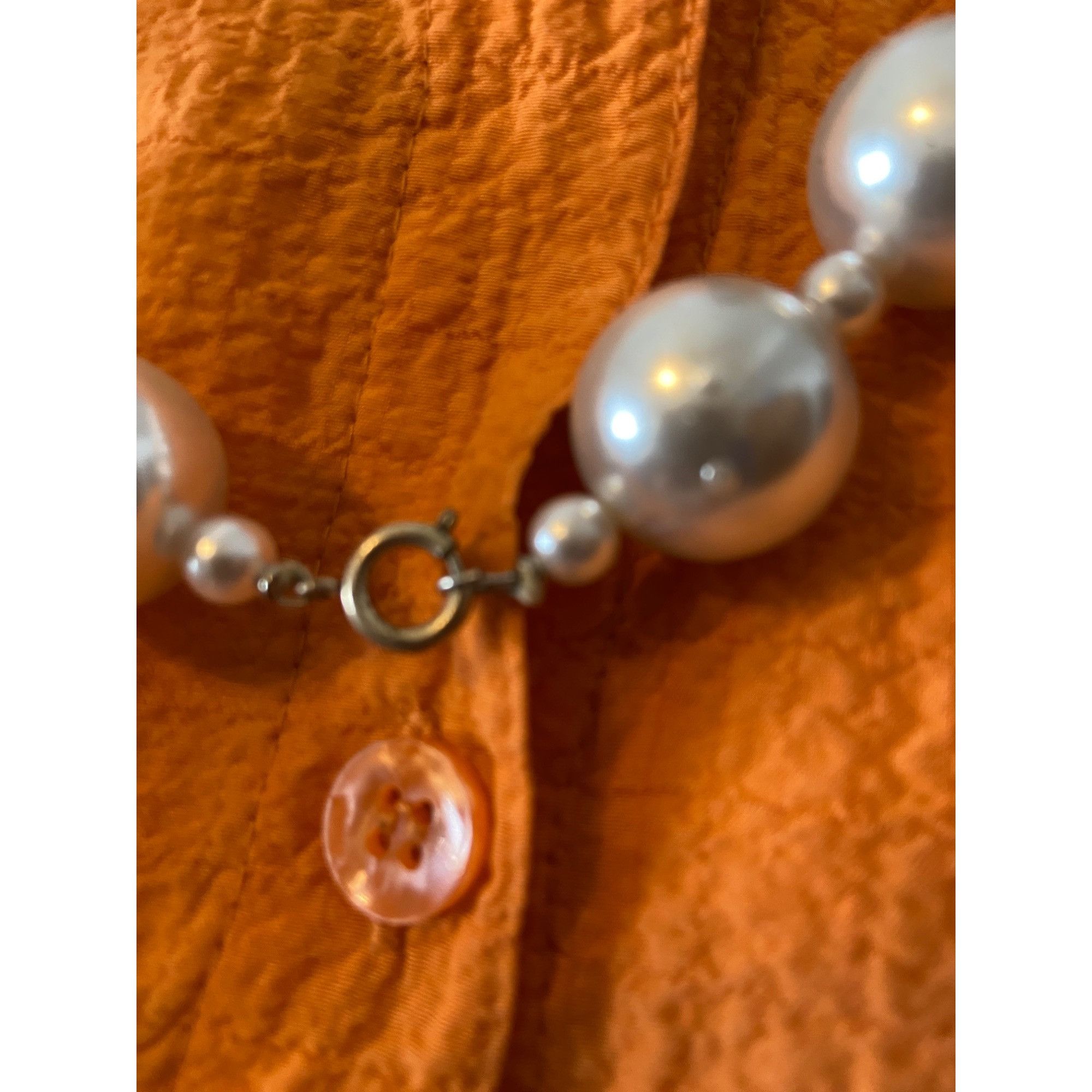 Other Vintage Faux Pearl Necklace W/Large Beads & Small Spacer Bea Size ONE SIZE - 6 Thumbnail