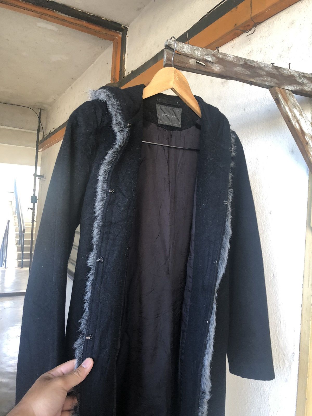 Seditionaries Peyton Place by PPFM Wool Long Jacket With Fur Size M / US 6-8 / IT 42-44 - 12 Thumbnail
