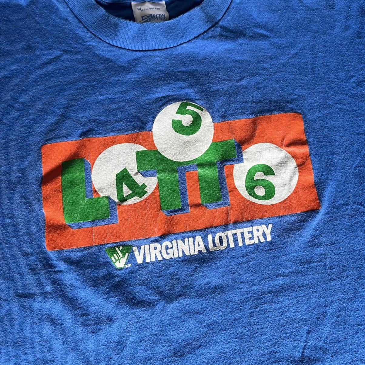 Vintage Vintage 90s Lotto Virginia Lottery Salem Sportswear T Shirt Size US M / EU 48-50 / 2 - 3 Thumbnail