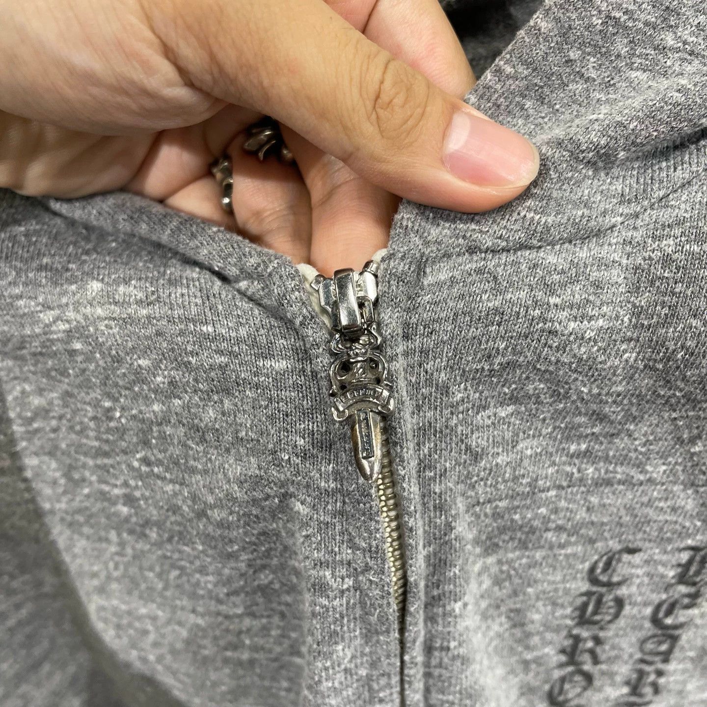 Chrome Hearts CH Gray Meteor Sword Sanskrit Zip Jacket S 99New Size S / US 4 / IT 40 - 5 Thumbnail